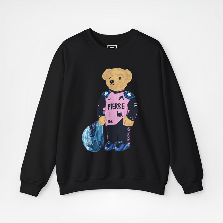 Black Front - Pierre Gasly Alpine teddy bear F1 sweater graphic studio mockup