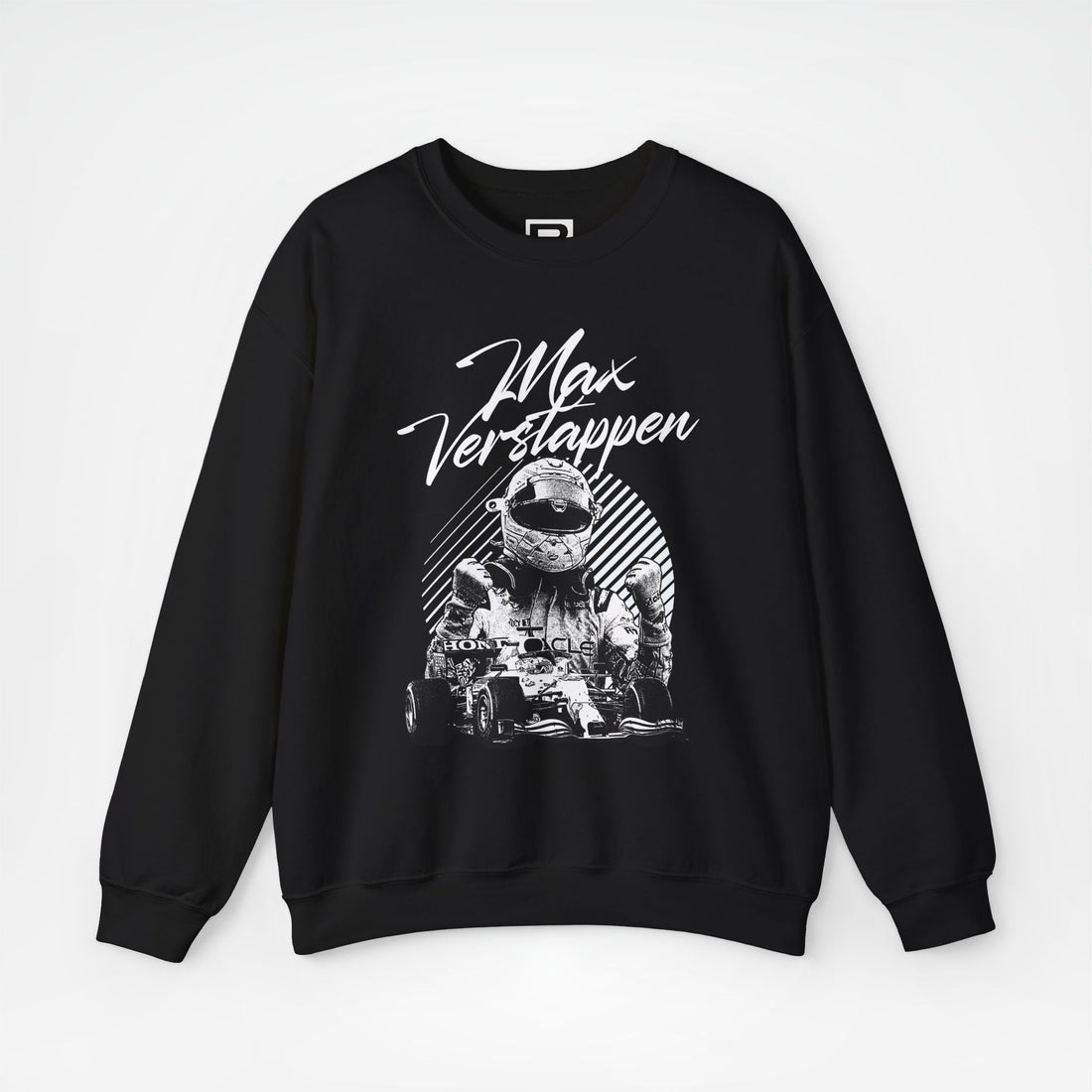 Black Back - plain back of Max Verstappen Red Bull F1 sweater studio mockup