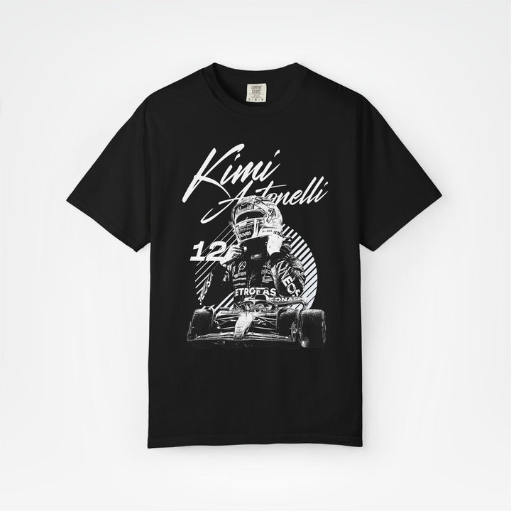 Black Front - Kimi Antonelli Mercedes F1 T shirt graphic studio mockup