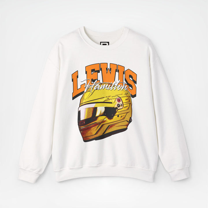 White Front - Lewis Hamilton Ferrari F1 sweater graphic studio mockup