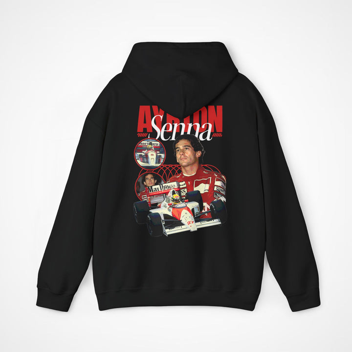 Black Back - Ayrton Senna McLaren F1 hoodie back design studio mockup