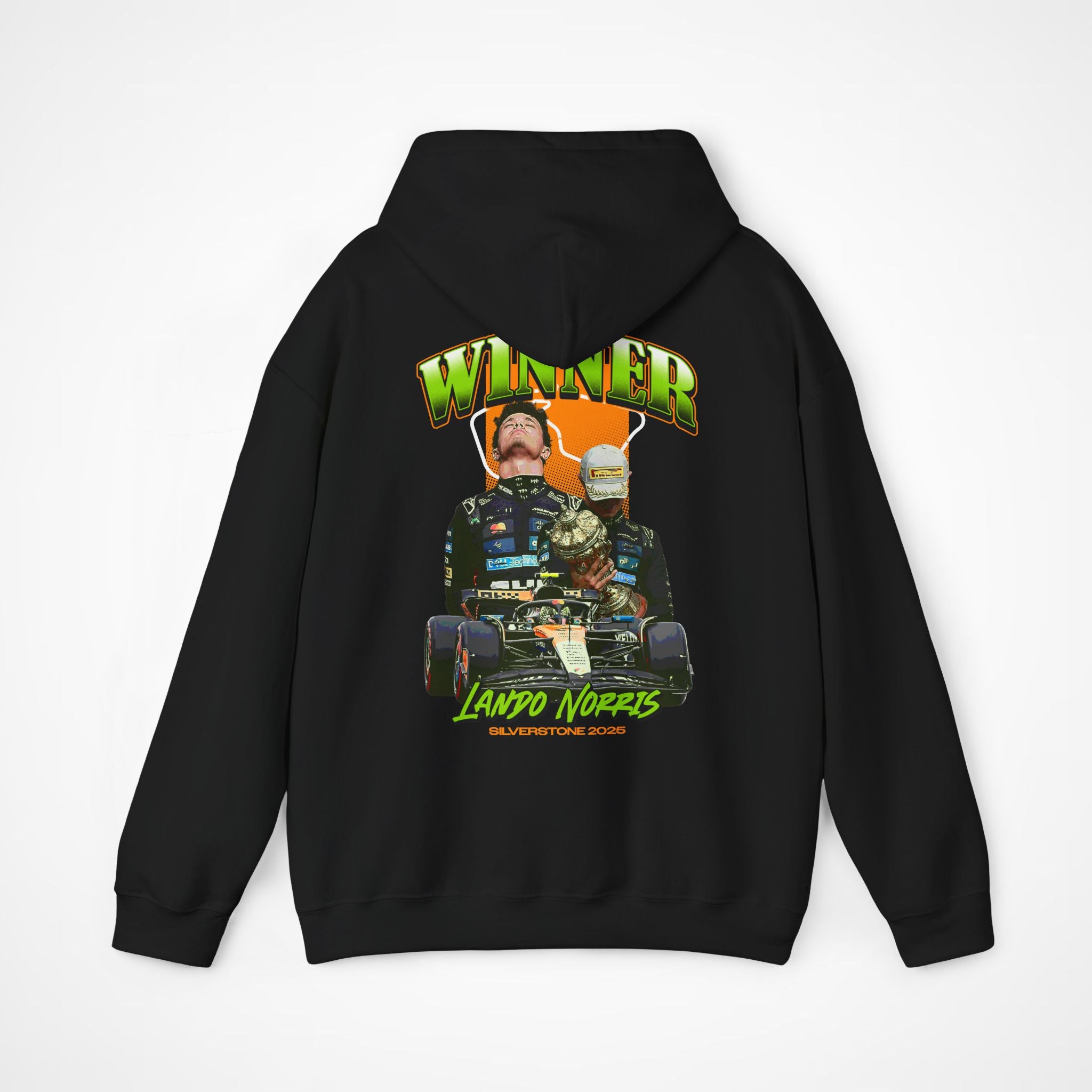 Black Back - Lando Norris McLaren F1 hoodie back design studio mockup