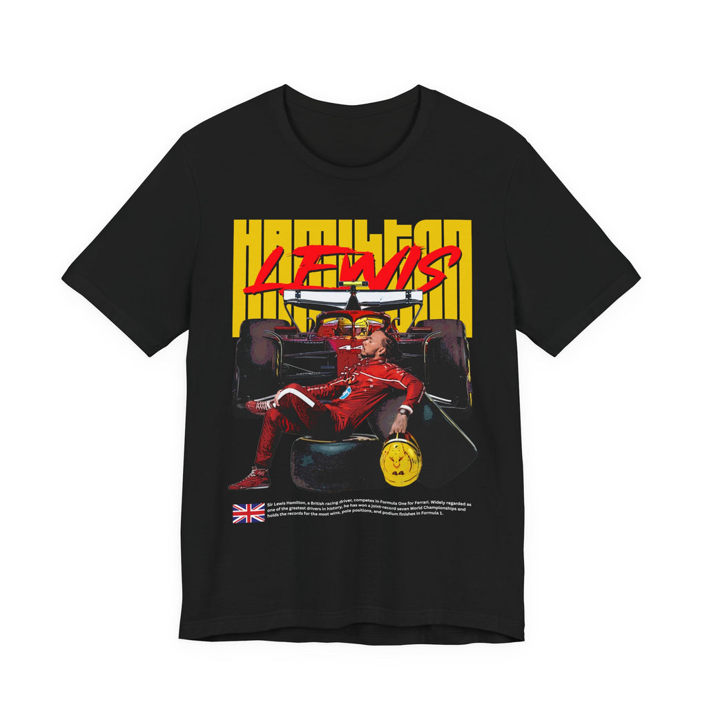 Lewis Hamilton T-Shirt, F1 Racing Graphic Tee, Ferrari Bella Canvas 3001 Shirt, Formula One Fan Apparel