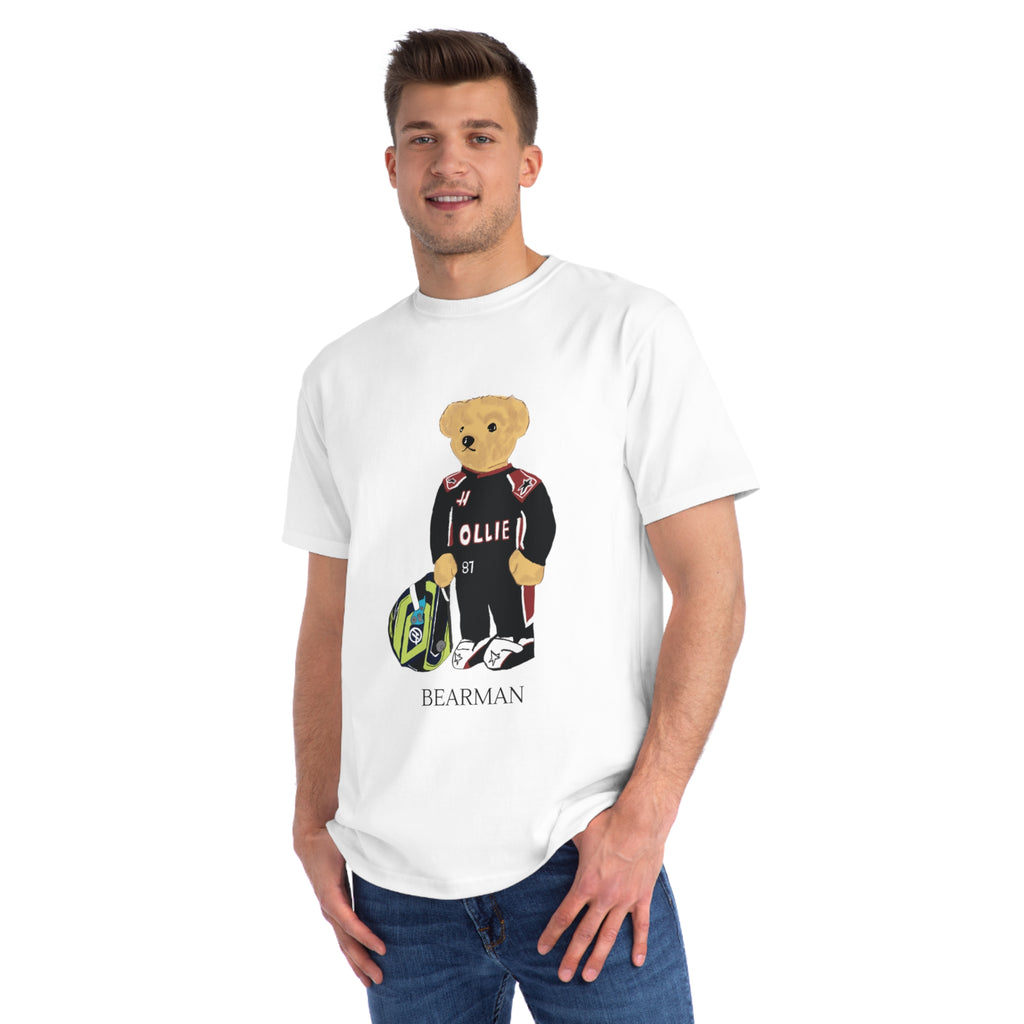 Ollie Bearman Racing Bear Organic Unisex T-Shirt, Eco-Friendly, Casual Motorsports Wear