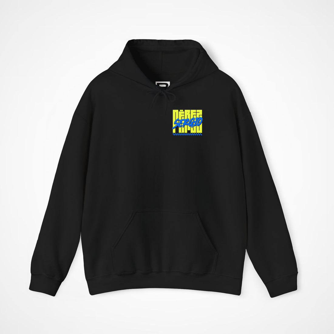 Black Front 1 - Sergio Perez Cadillac F1 hoodie front studio mockup
