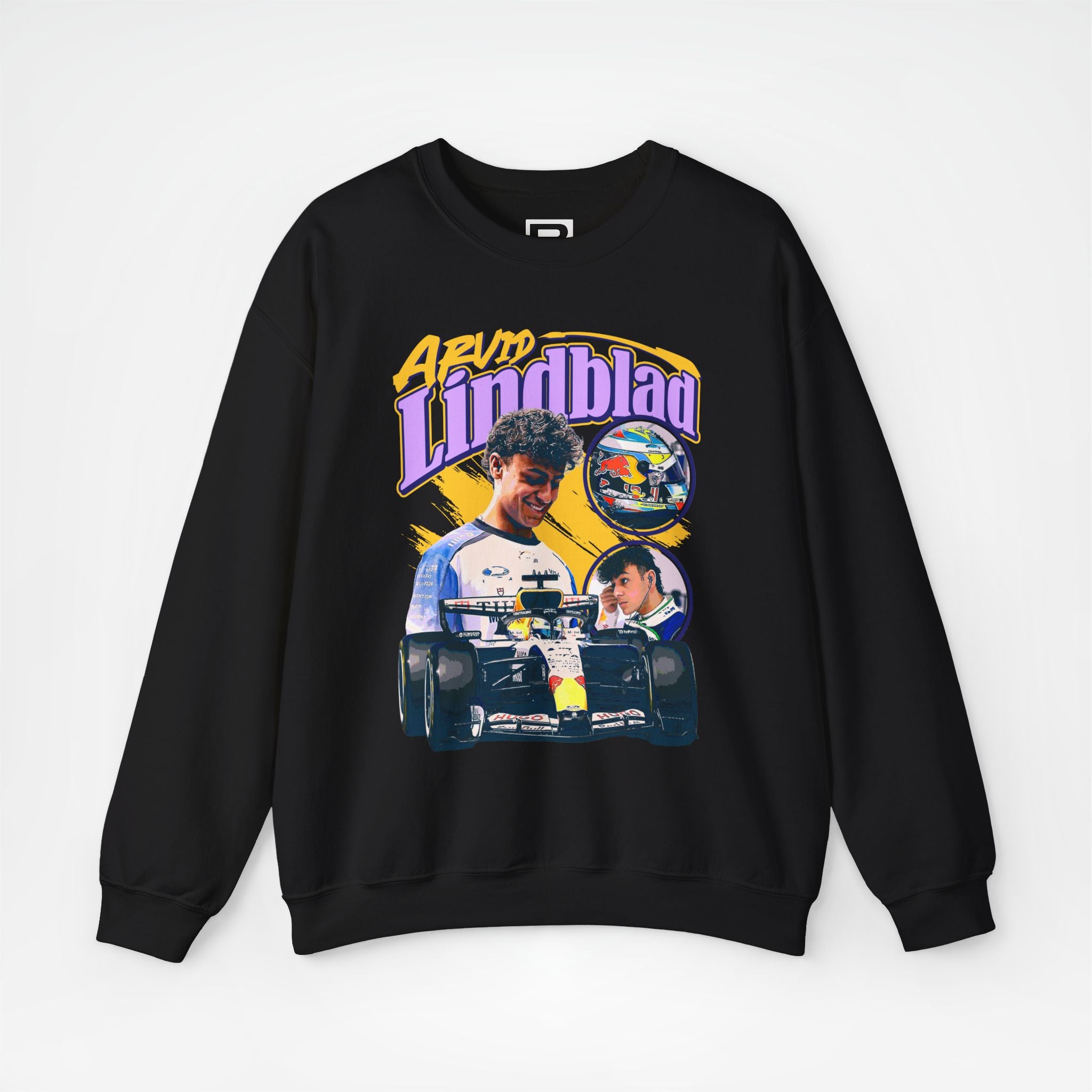 Black Front - Arvid Lindblad Racing Bulls F1 sweater graphic studio mockup