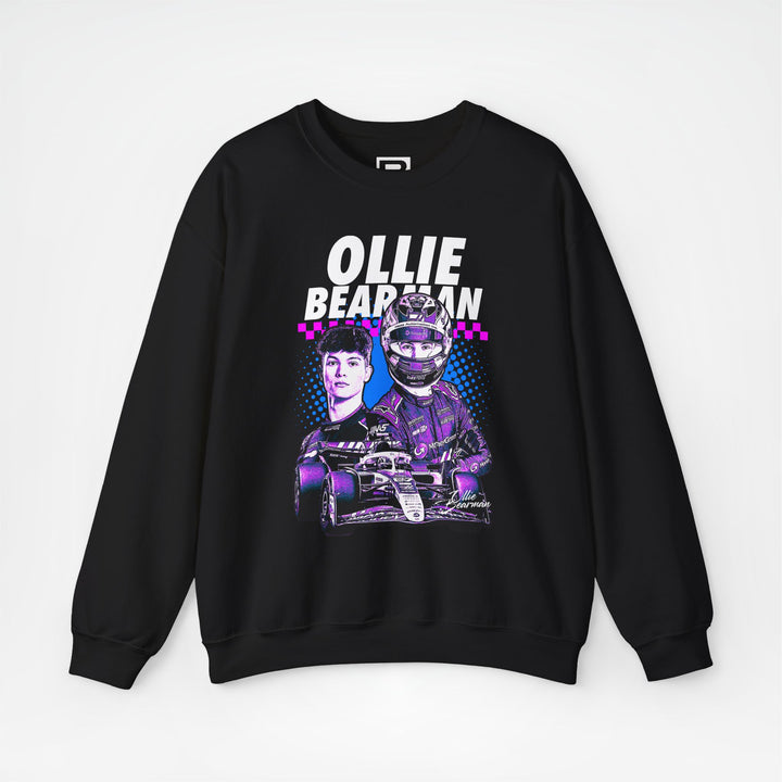 Black Front - Ollie Bearman Haas F1 sweater graphic studio mockup