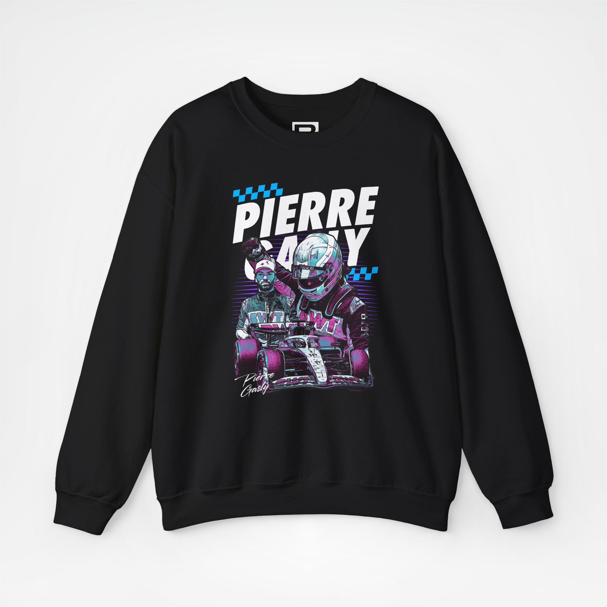 Black Front - Pierre Gasly Alpine F1 sweater graphic studio mockup