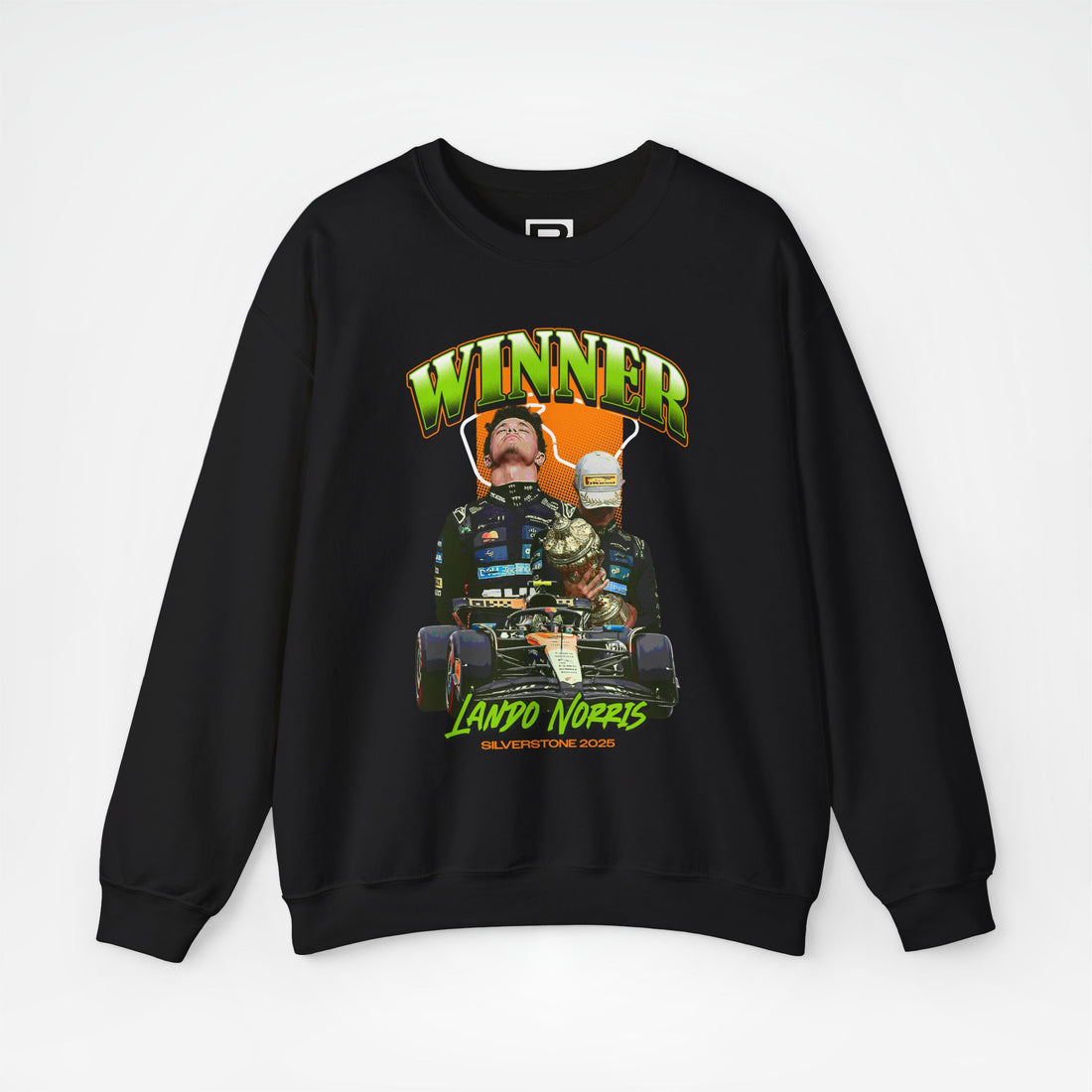 Black Front - Lando Norris McLaren F1 sweater graphic studio mockup