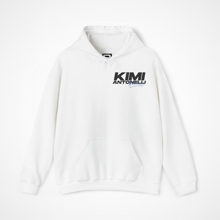 White Front 1 - Kimi Antonelli Mercedes F1 hoodie front studio mockup