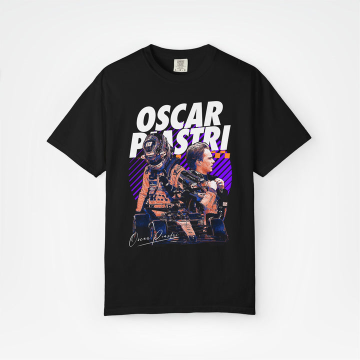 Black Front - Oscar Piastri McLaren F1 T shirt graphic studio mockup