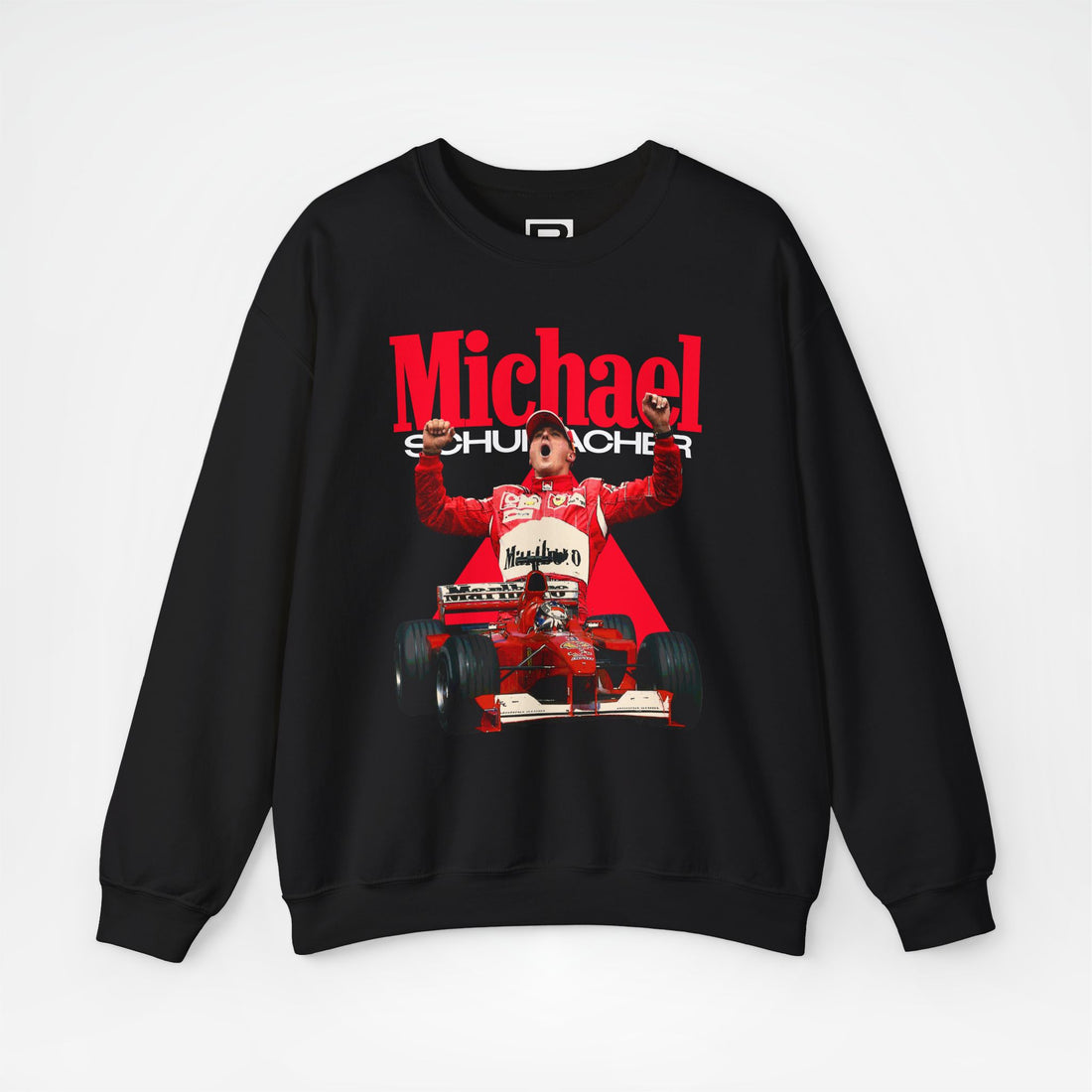 Black Front - Michael Schumacher Ferrari F1 sweater graphic studio mockup