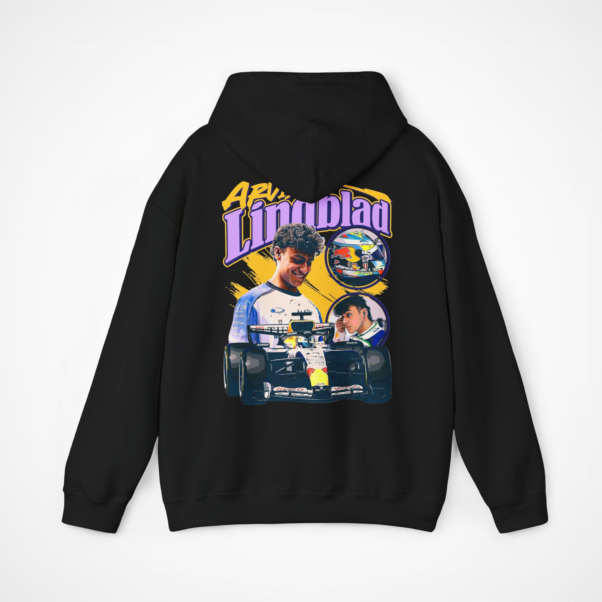 Black Back - Arvid Lindblad Racing Bulls F1 hoodie back design studio mockup