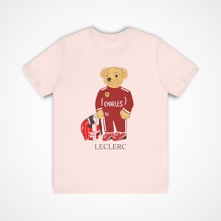 CHARLES LECLERC TEDDY BEAR F1 FERRARI T-SHIRT