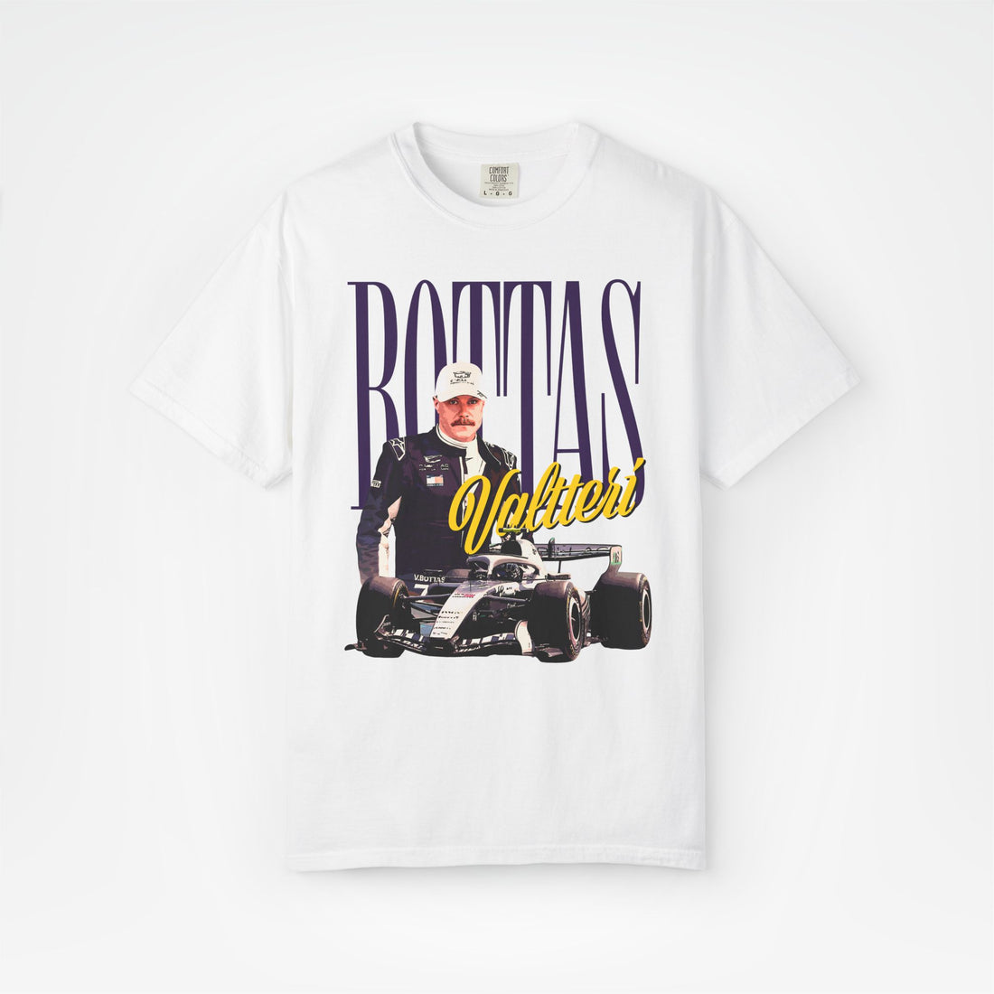 White Front - Valtteri Bottas Cadillac F1 T shirt graphic studio mockup