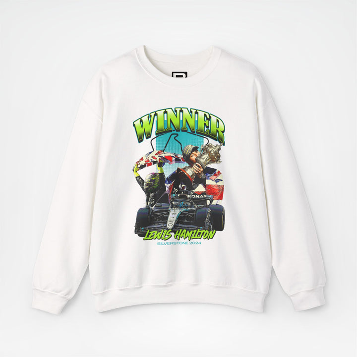 White Front - Lewis Hamilton Ferrari F1 sweater graphic studio mockup