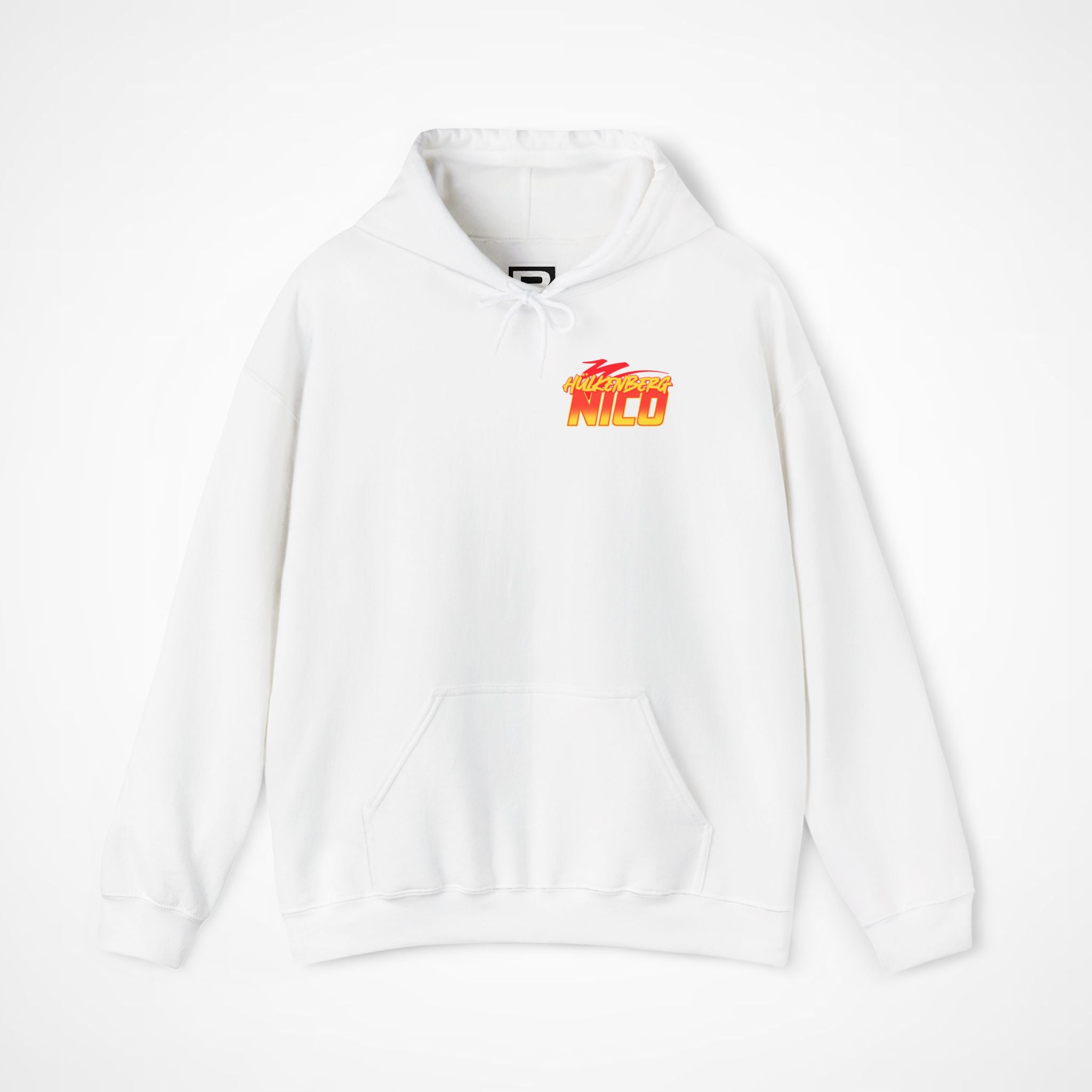 White Front 1 - Nico Hulkenberg Audi F1 hoodie front studio mockup