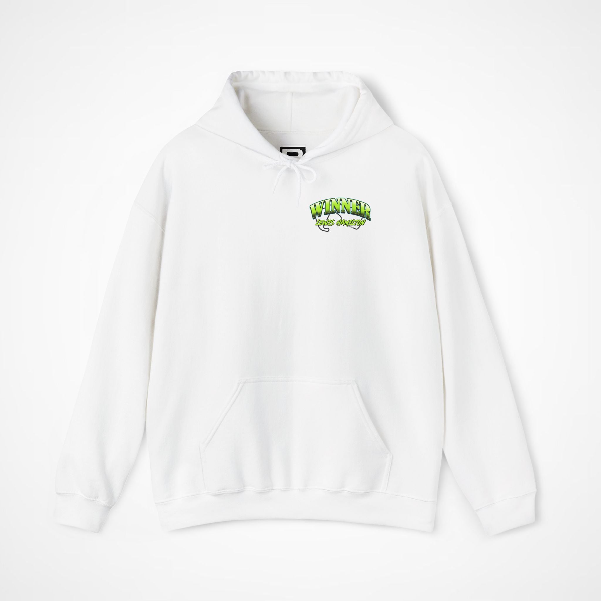 White Front 1 - Lewis Hamilton Ferrari F1 hoodie front studio mockup
