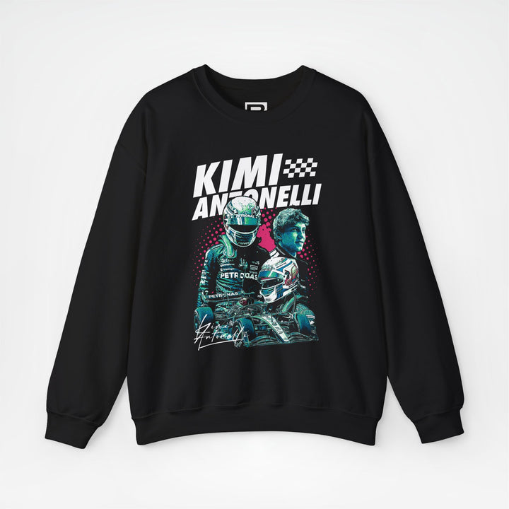 Black Front - Kimi Antonelli Mercedes F1 sweater graphic studio mockup