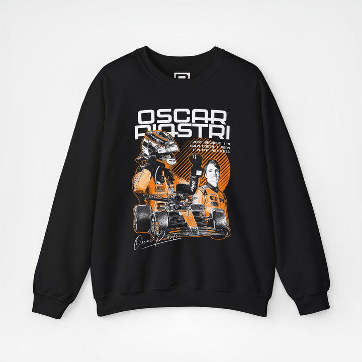Black Front - Oscar Piastri McLaren F1 sweater graphic studio mockup