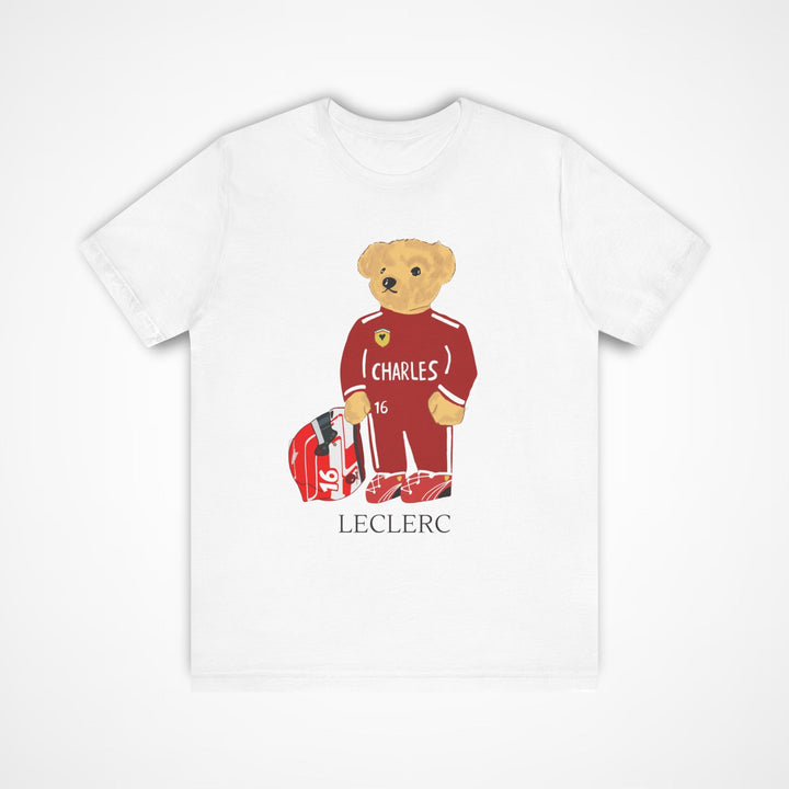 CHARLES LECLERC TEDDY BEAR F1 FERRARI T-SHIRT