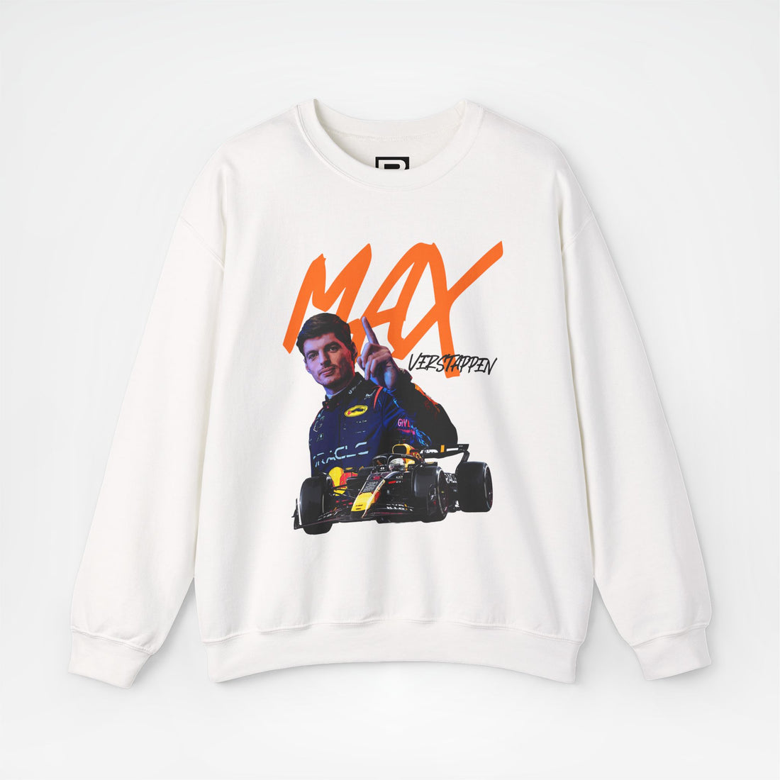White Front - Max Verstappen Red Bull F1 sweater graphic studio mockup