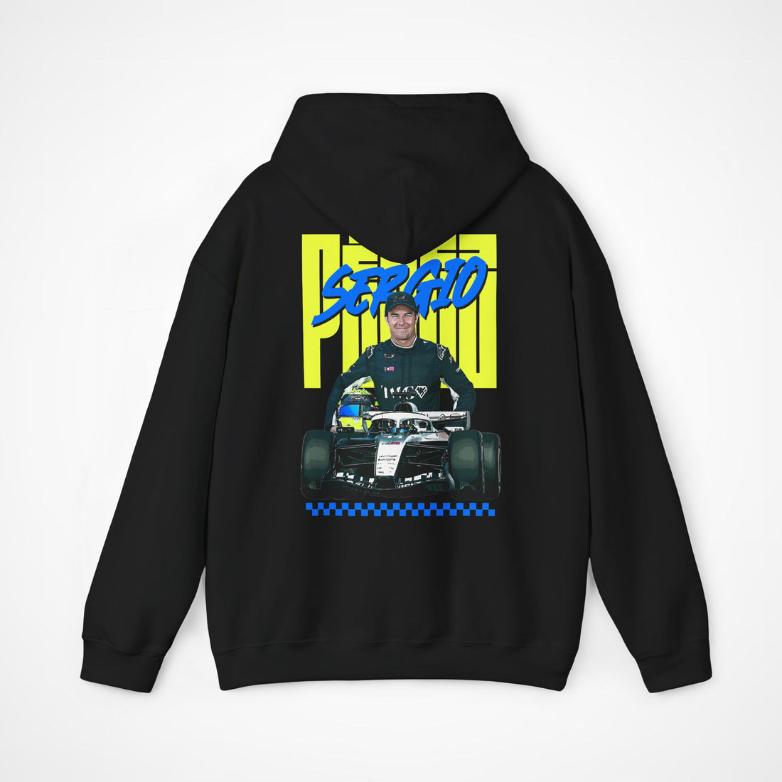 Black Back - Sergio Perez Cadillac F1 hoodie back design studio mockup