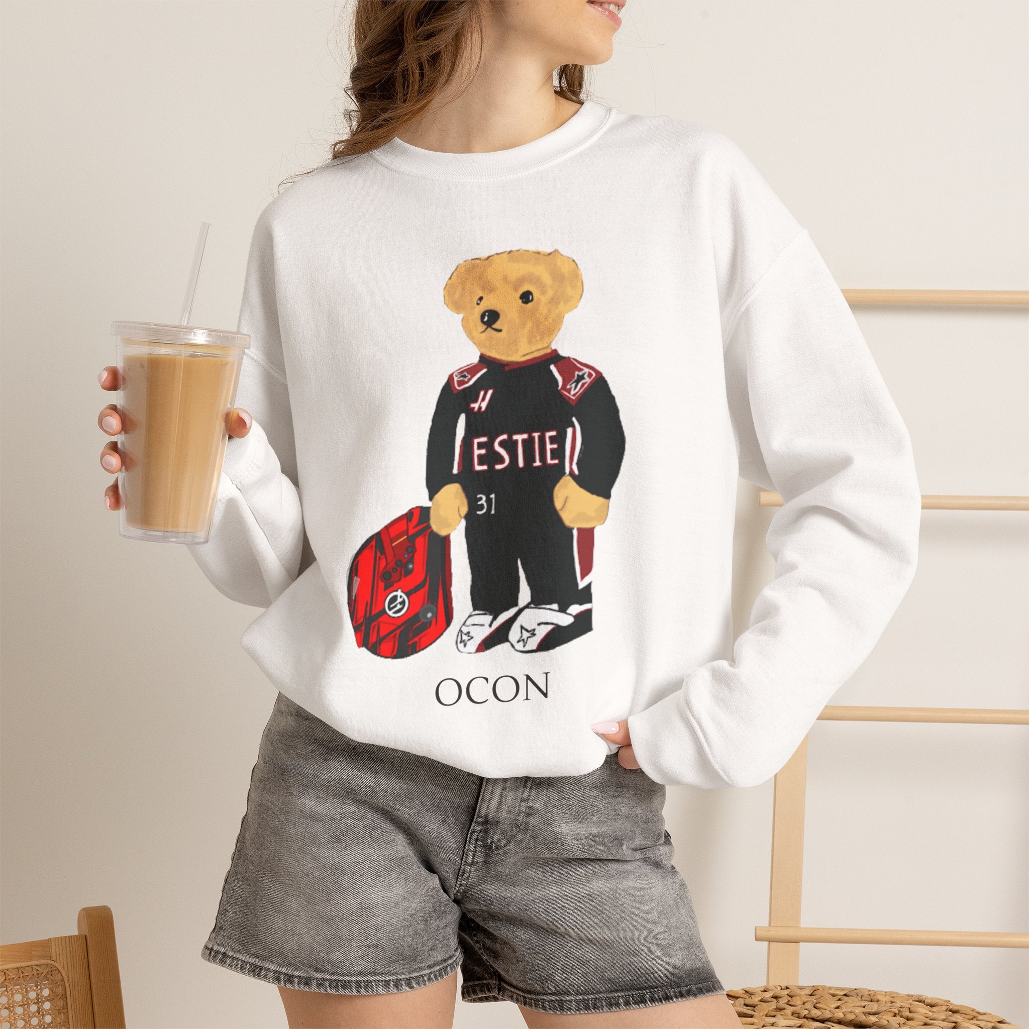 ESTEBAN OCON F1 HAAS TEDDY BEAR SWEATER