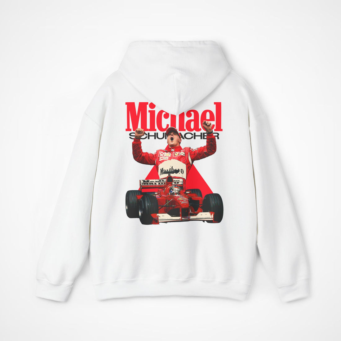 White Back - Michael Schumacher Ferrari F1 hoodie back design studio mockup