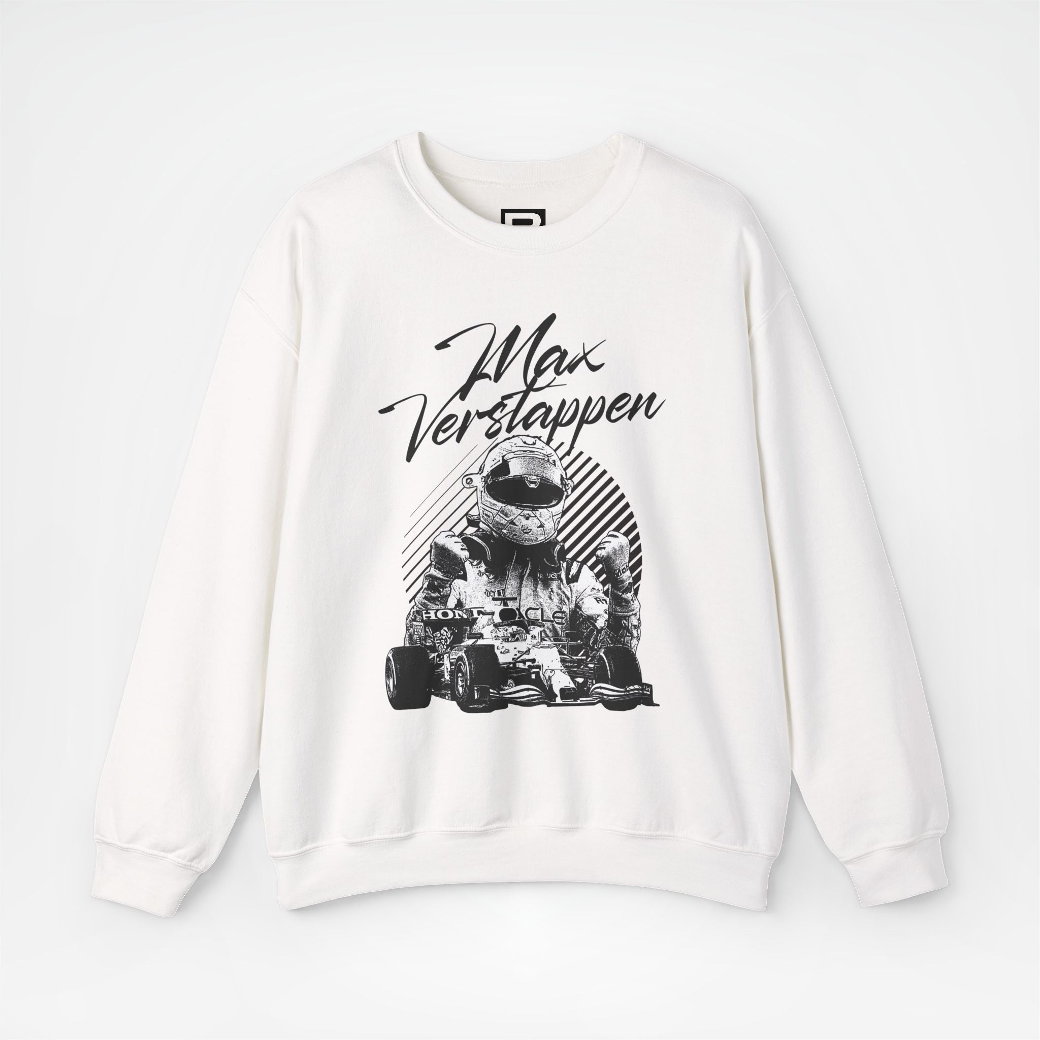 White Front - Max Verstappen Red Bull F1 sweater graphic studio mockup