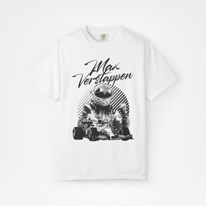 White Front - Max Verstappen Red Bull F1 T shirt graphic studio mockup