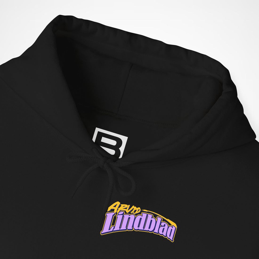 Black Front 2 - Arvid Lindblad Racing Bulls F1 hoodie front detail studio mockup