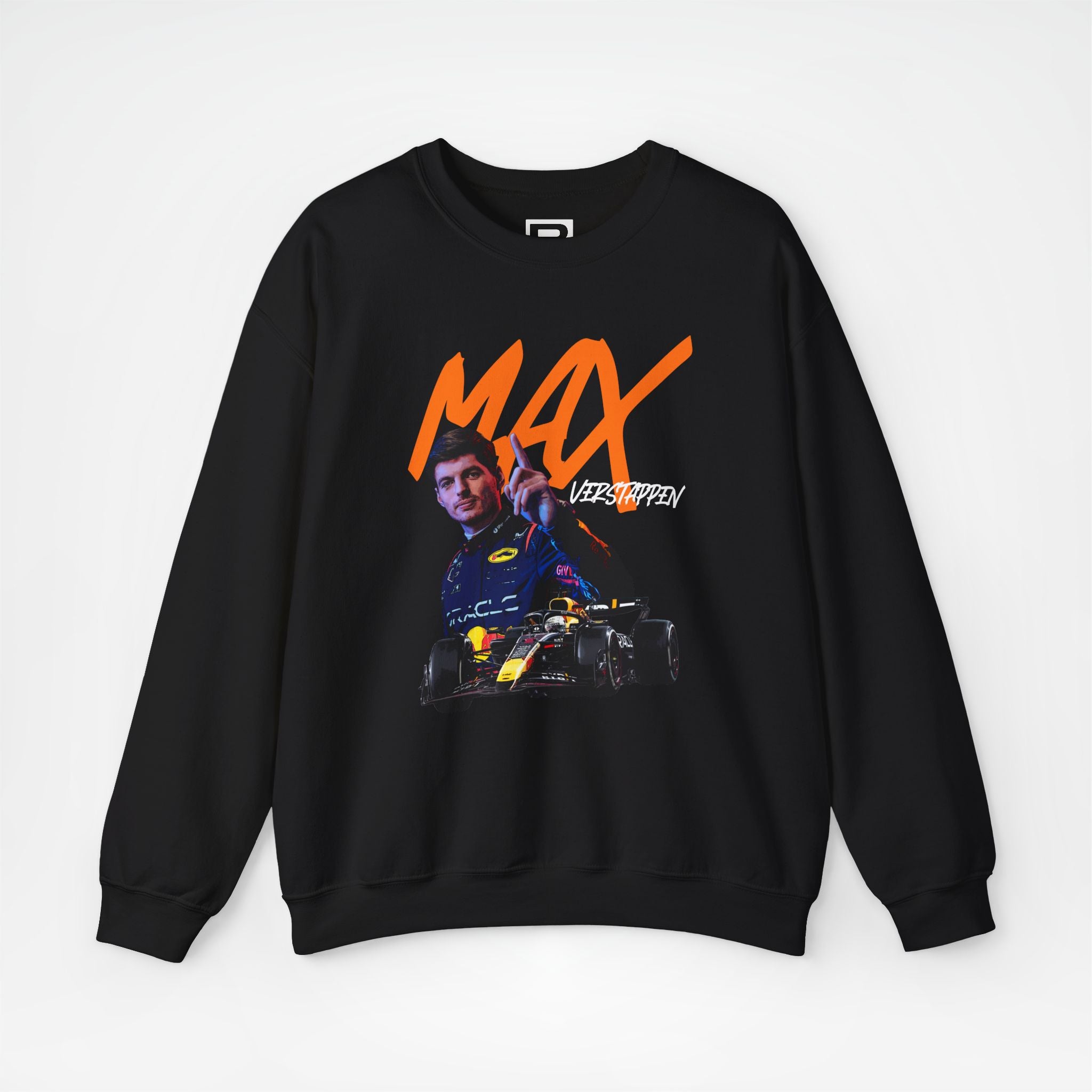 Black Front - Max Verstappen Red Bull F1 sweater graphic studio mockup