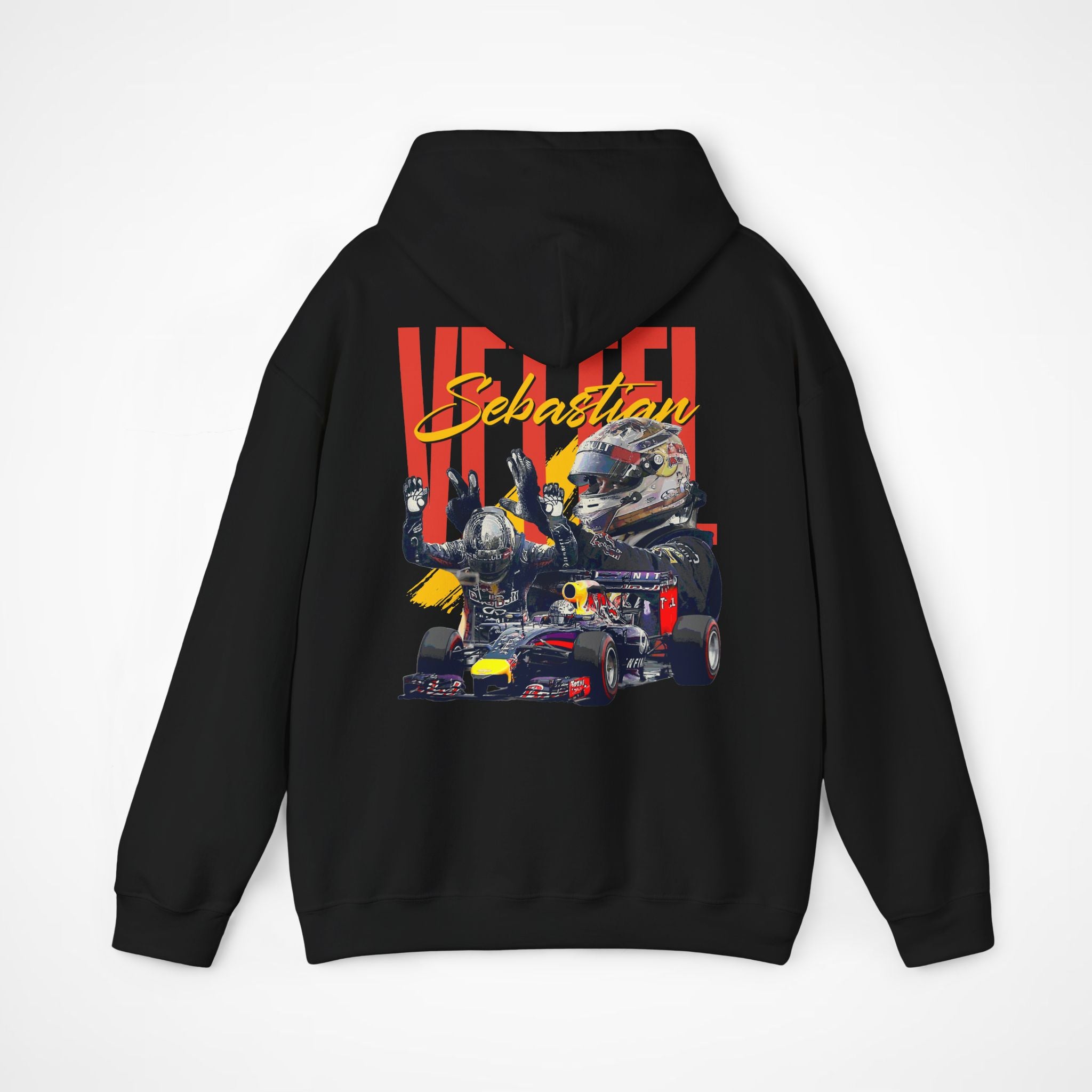 Black Back - Sebastian Vettel Red Bull F1 hoodie back design studio mockup