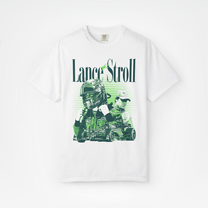 White Front - Lance Stroll Aston Martin F1 T shirt graphic studio mockup
