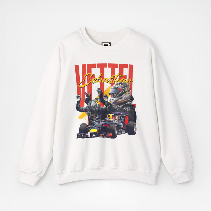 White Front - Sebastian Vettel Red Bull F1 sweater graphic studio mockup
