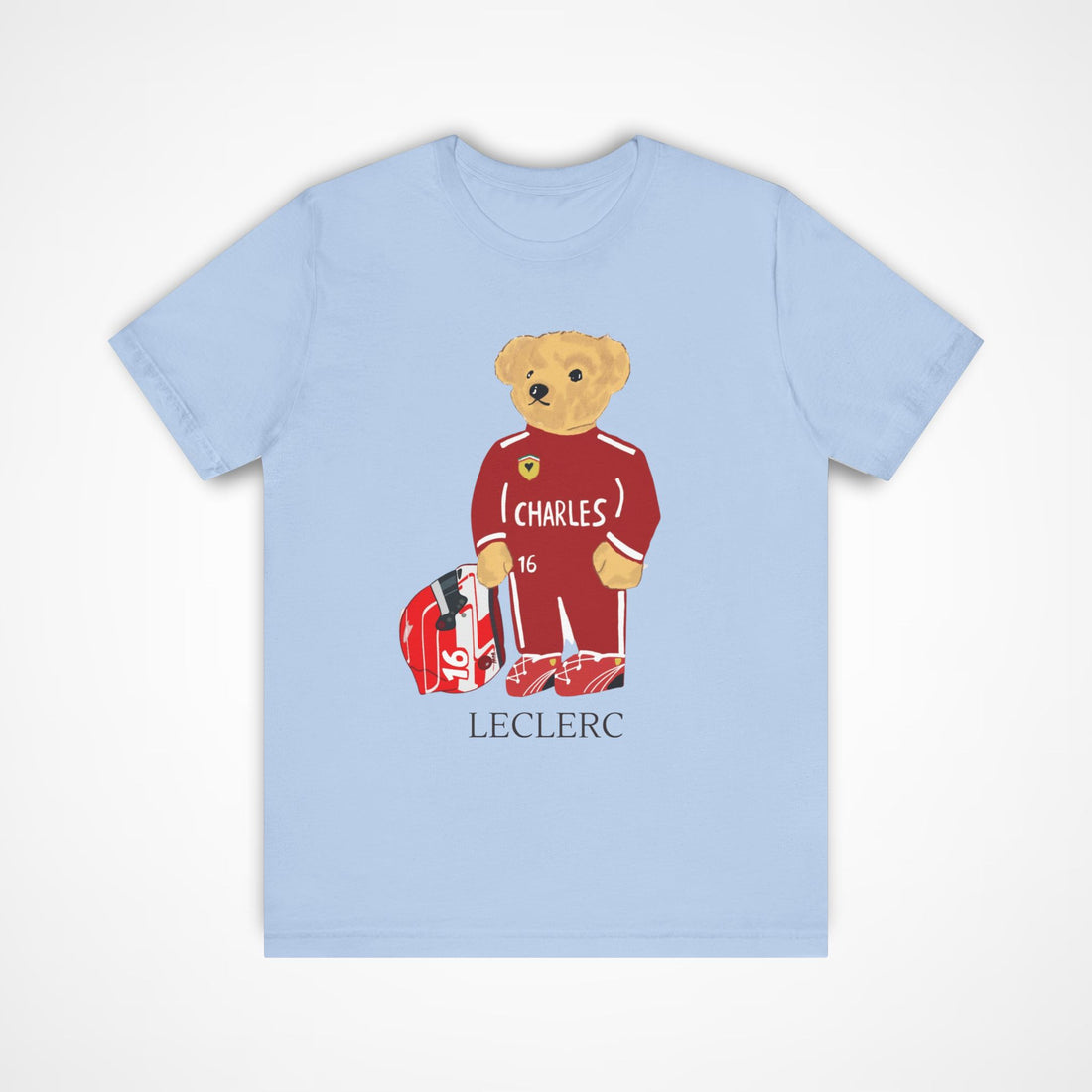 CHARLES LECLERC TEDDY BEAR F1 FERRARI T-SHIRT