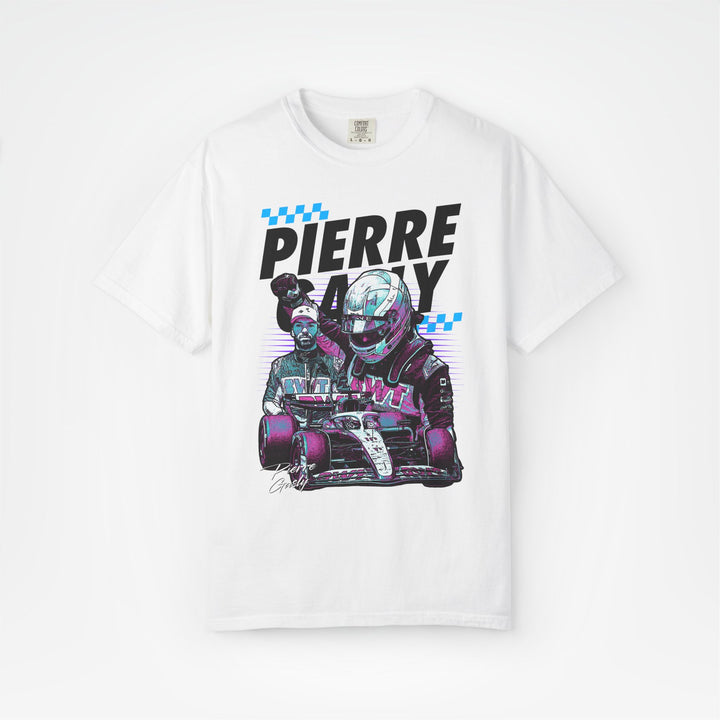 White Front - Pierre Gasly Alpine F1 T shirt graphic studio mockup